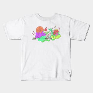 Flower daisy colourful illustration Kids T-Shirt